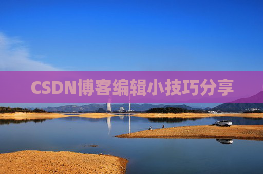 CSDN博客编辑小技巧分享